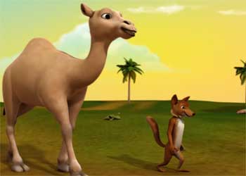 Camel and Fox Moral Story - Never Act Selfish with Friends Stories fr Kids