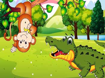 Monkey and Crocodile Story - Jataka Tales Moral Short Stories for Kids