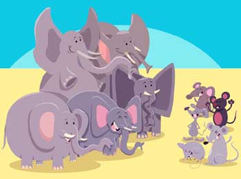 Big Elephant and Little Mouse Story - Be Kind Moral Panchtantra Story