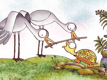 Talkitive Tortoise - Short Moral Panchtantra Story