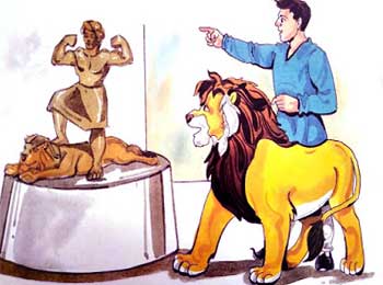 Statue of Man and Lion - Short Funny Stories