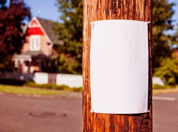 Message on Pole - Way to Help Old Woman