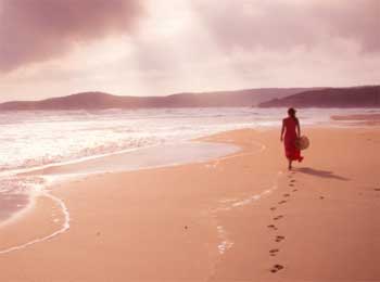 Shiny Stone at Beach - Old Man and Lady Story