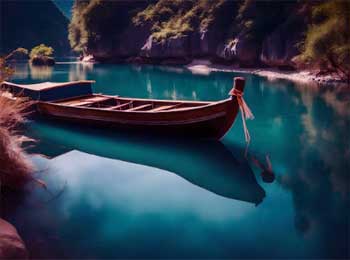 Two Boats and Temple on Other Side - Guru Disciple Story